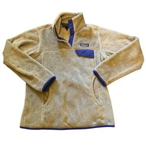 Patagonia Pullover Sweater Blue and Grey Patagonia Fleece Half Zip